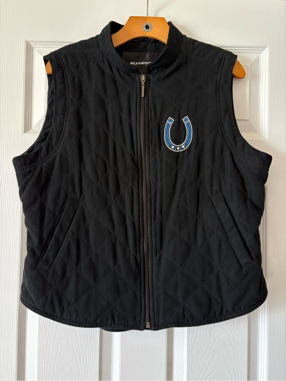 Weatherproof Indianapolis Colts black quilted vest with embroidered logo - Picture 2 of 9